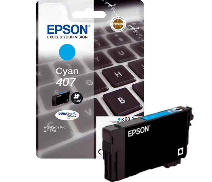EPSON 407C/WorkForce Pro WF-4745 (C13T07U240) (Cyan)